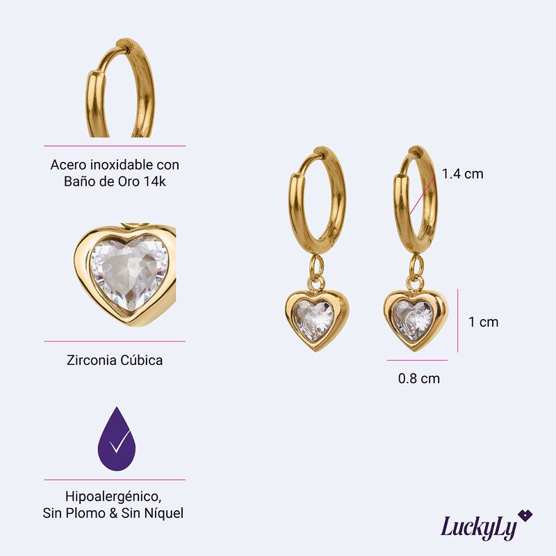 Aretes Acero Inoxidable, Regalos Mujer San Vale... image number null