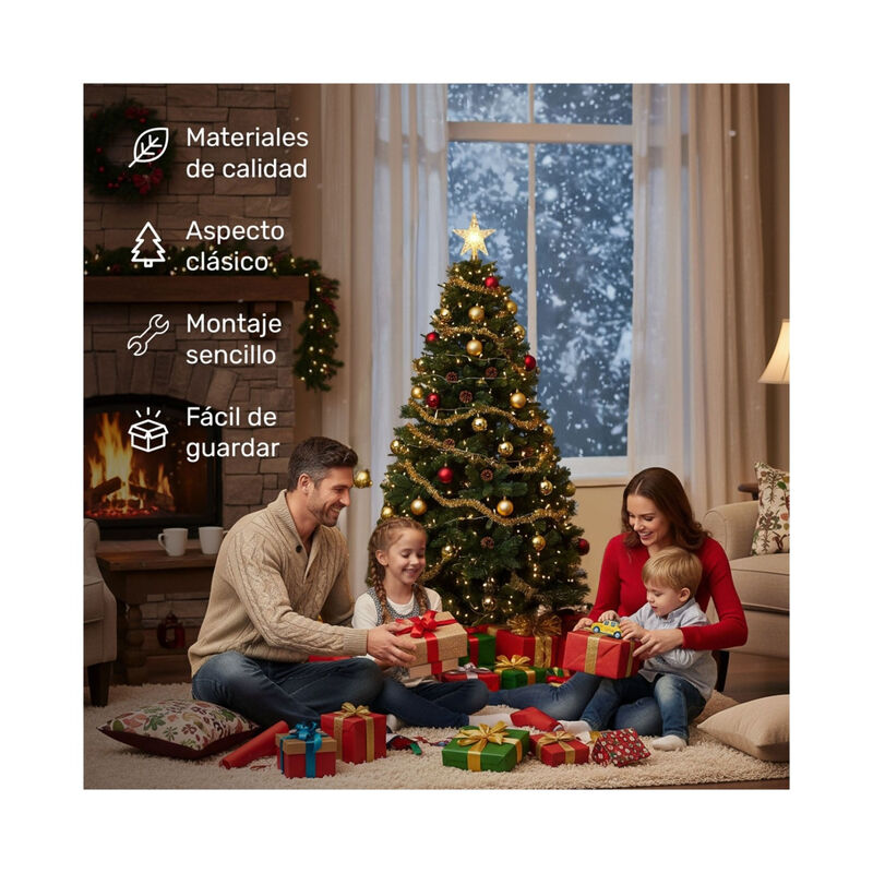 Arbol Navidad Verde Escoces Doble Rama Frondoso... image number null