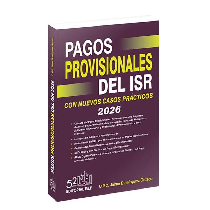 Pagos Provisionales Del Isr 2026, De C.p. Jaime... image number null