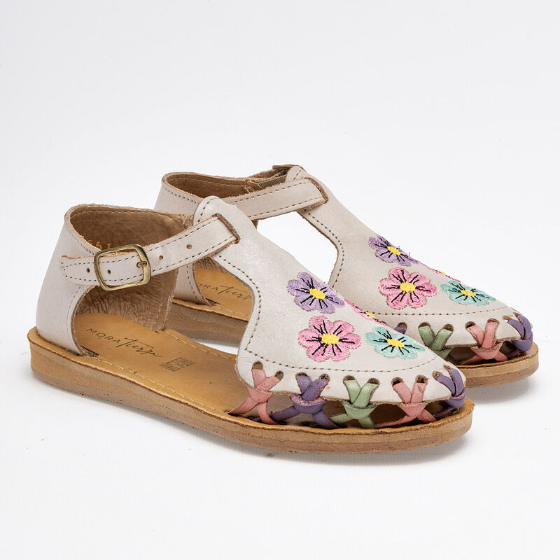 Mora Tierra Sandalia para ni&ntilde;a blanco multicolo... image number null