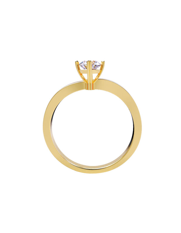 Anillo de Compromiso de 14K con Diamante de Lab... image number null