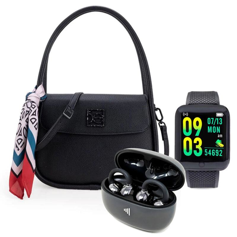 Kit Bolsa Cloe Con Mascada + Smartwatch Hyper T... image number null