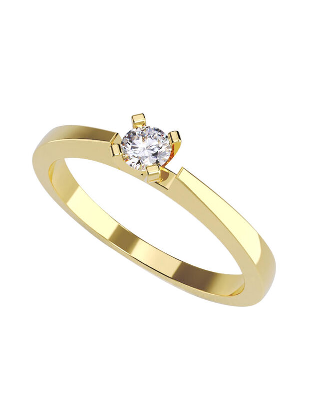 Anillo de Compromiso de 14K con Diamante de Lab... image number null