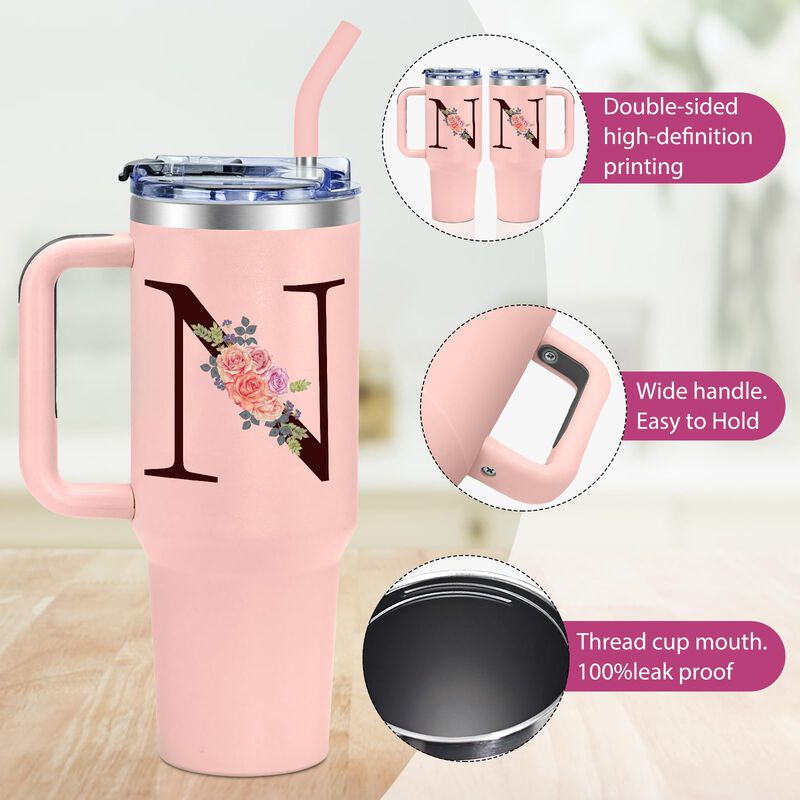 Vaso T&eacute;rmico Aiheart 1200 ml Rosa Con Monograma... image number null