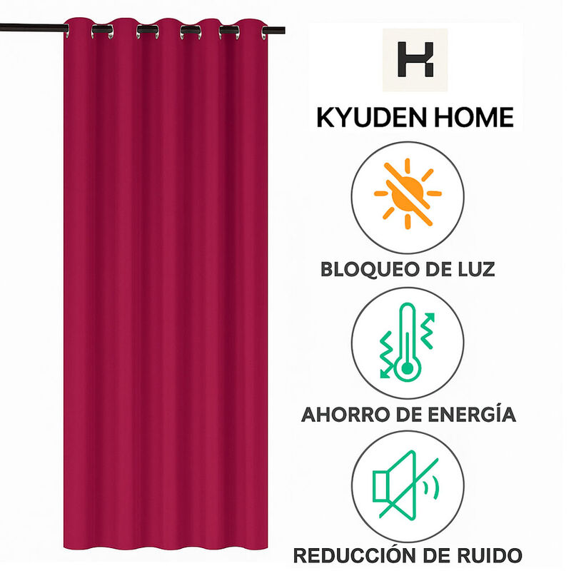 Cortinas Blackout para bloquear luz y ruido Cer... image number null