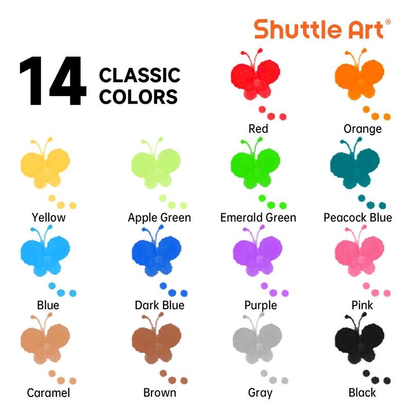 Marcadores De Puntos Shuttle Art, 14 Colores, P... image number null