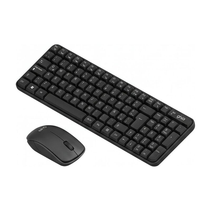 Kit Teclado Y Mouse Ghia Inal&aacute;mbrico 2.4ghz Neg... image number null