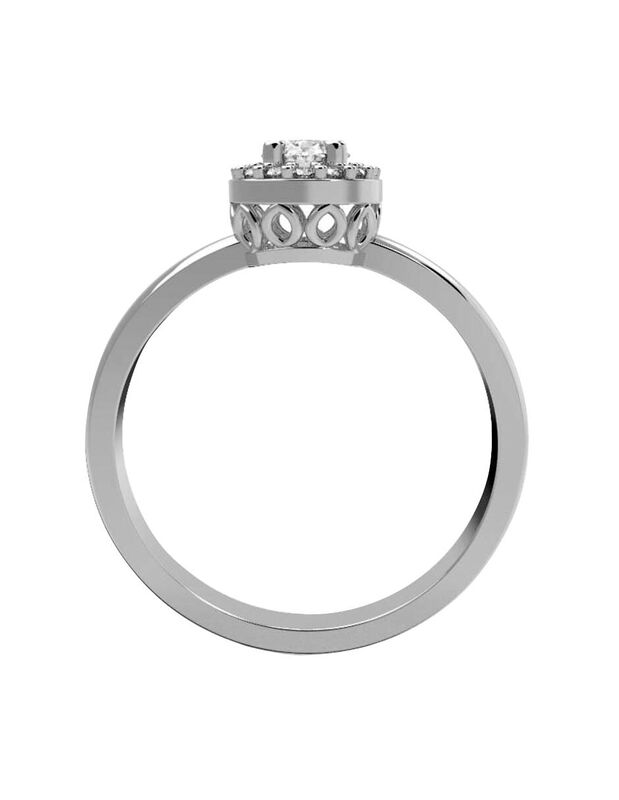 Anillo de Compromiso de 14K con Diamante de Lab... image number null