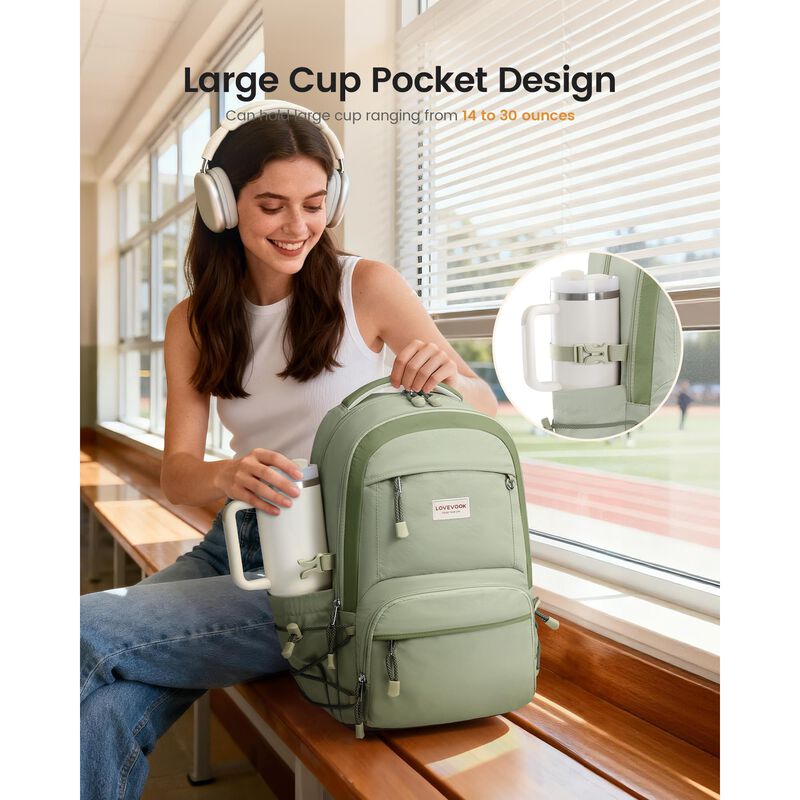 Mochila Lovevook 15.6" verde hierba con portava... image number null