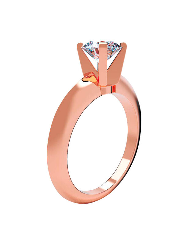 Anillo de Compromiso de 14K con Diamante de Lab... image number null