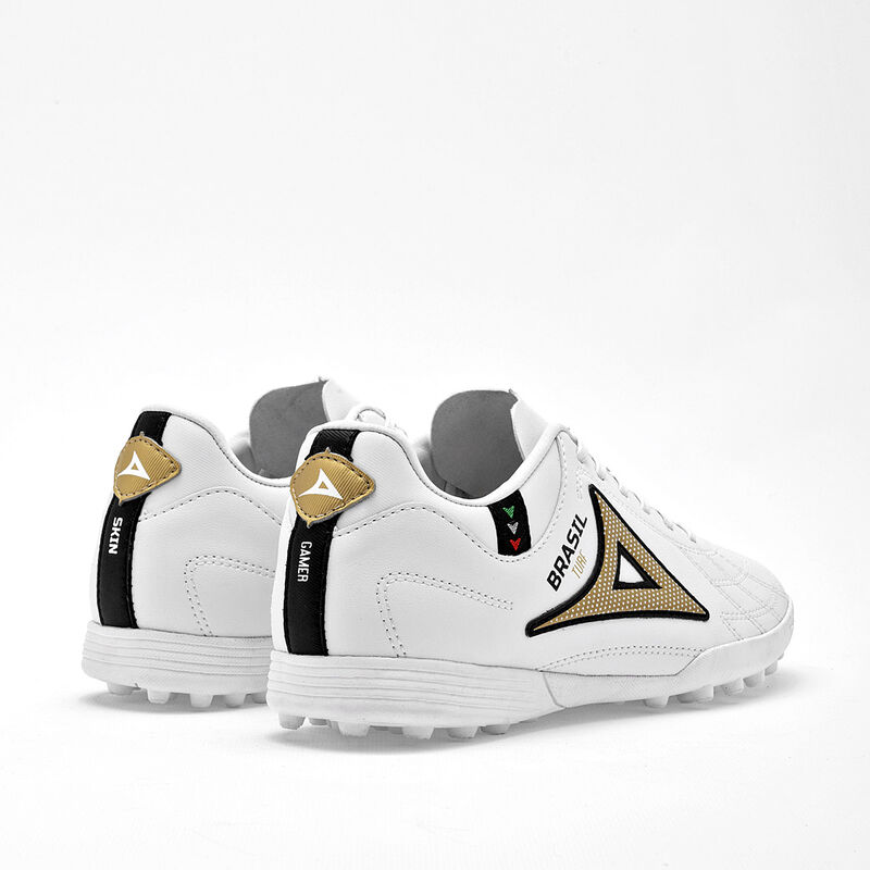 Pirma Tenis De F&uacute;tbol Para Mujer Blanco Dorado ... image number null