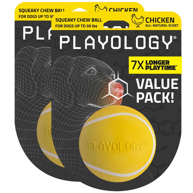 Playology Bola Chirriante Para Perro &ndash; Tama&ntilde;o M... image number null
