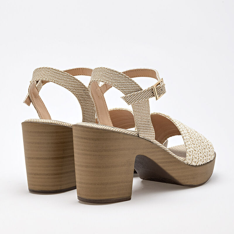 Moramora Sandalia Para Mujer Beige Cod 132563-e image number null