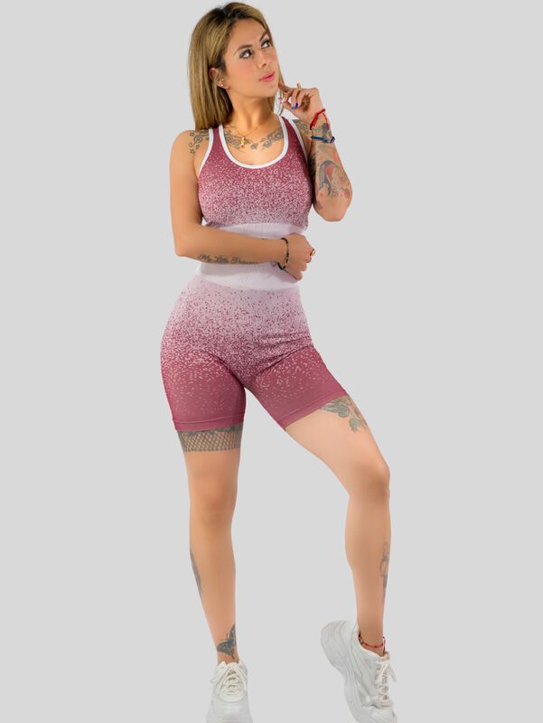 Conjunto Deportivo Casual Mujer Short y Blusa S... image number null