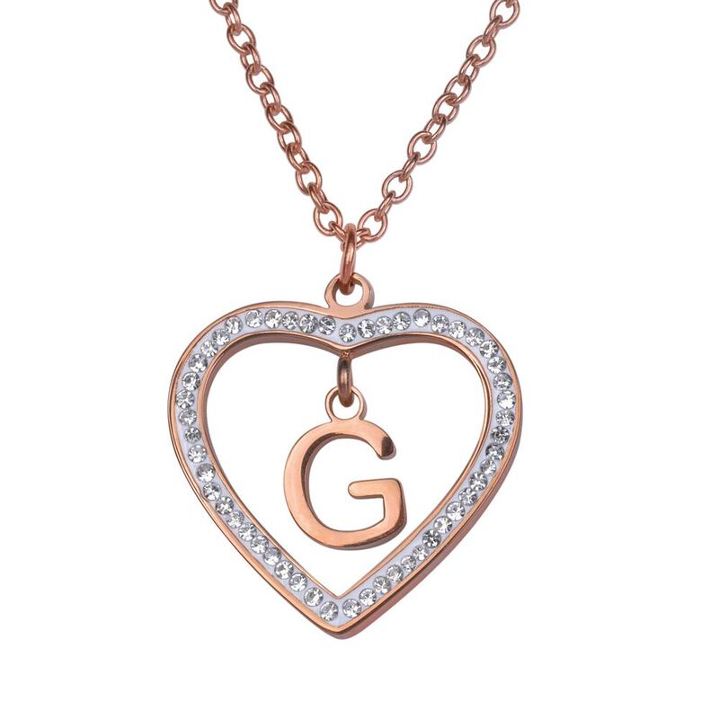 Collares Mujer Inicial Letras Corazón, Regalos ... image number null