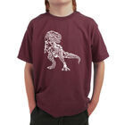 Camiseta Word Art Para Ni&ntilde;o - Fotos de Dinosaurios - Granate