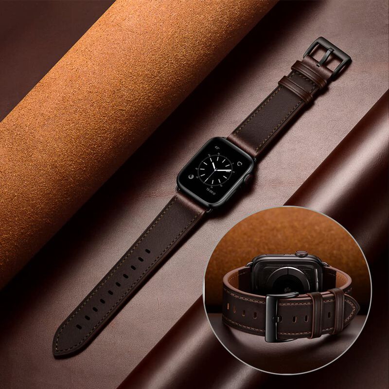 Correa de Cuero Ouheng para Apple Watch 46mm/45... image number null