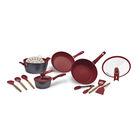 Bater&iacute;a De Cocina Grande Deluxe 13 piezas FlavorStone Rojo
