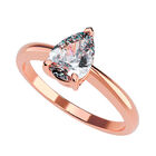 Anillo de Compromiso en Oro Rosa 10K con Circonia -  Talla:4/ FJ586-10R-CZ-4