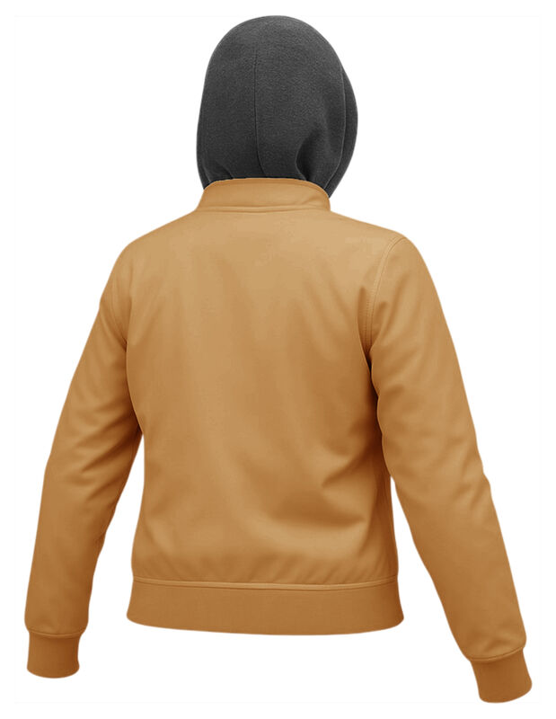 Chamarra Boomber Mujer Cuello Redondo Con Gorro image number null