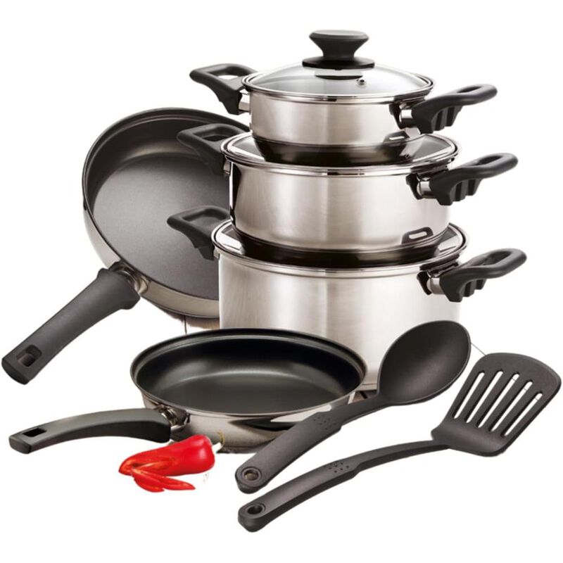 BATERIA COCINA TRAMONTINA 32300348 10 PZS ACERO... image number null