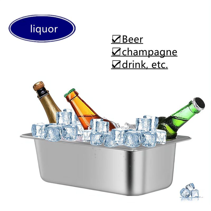 Cubeta de hielo BEENIFIC acero inoxidable 9L image number null