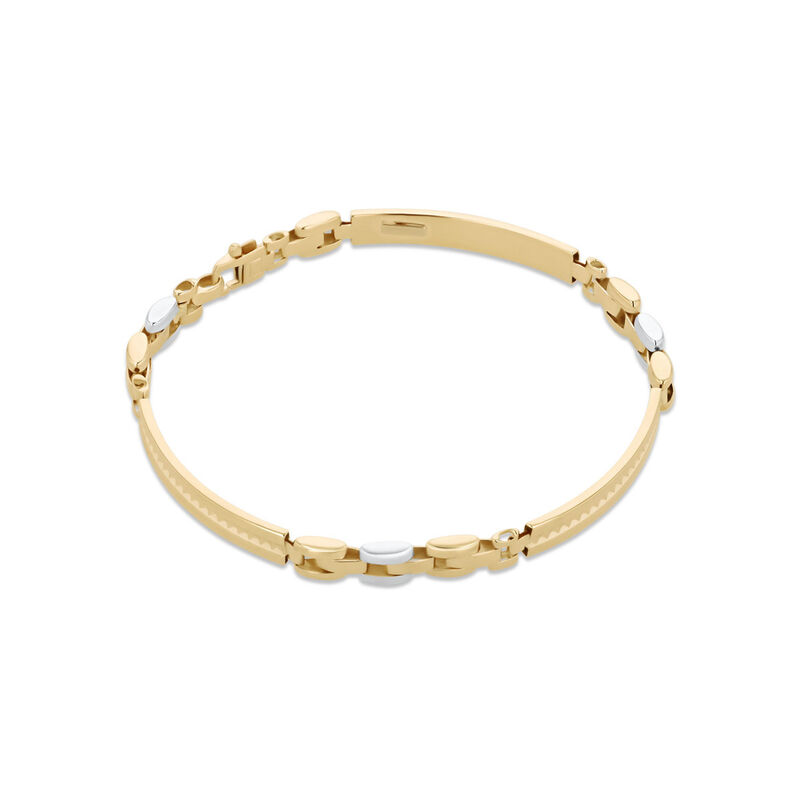 Pulsera De Oro Amarillo Y Blanco 14K Para Cabal... image number null