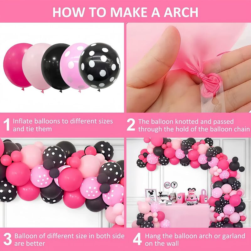 Set De Globos Glasnes 91 cm Lazo Rosa Para Deco... image number null