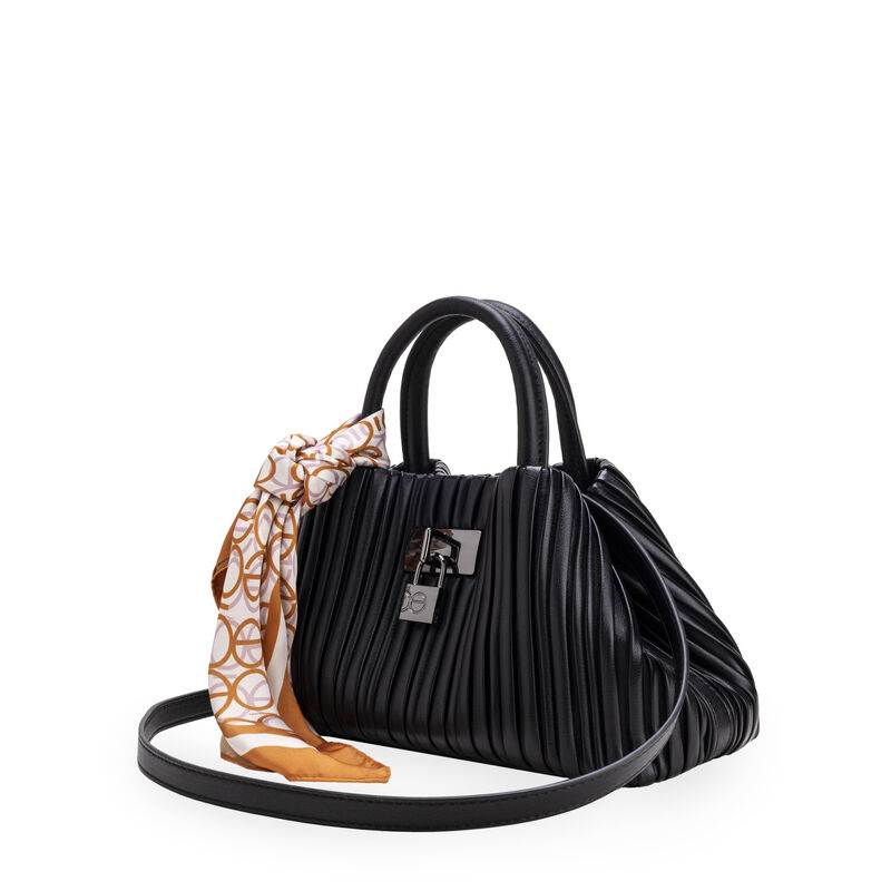 Bolsa Tote Chica Look Blisado Color Negro image number null