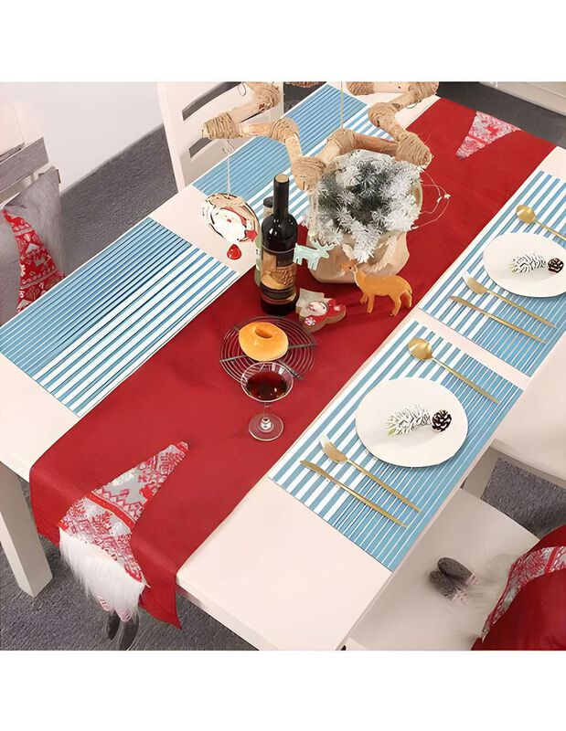 Set mantel individual rectangular de ratán PVC ... image number null