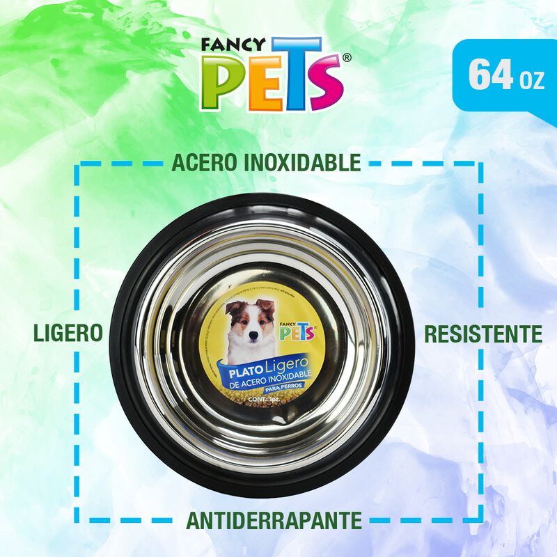 Fancy Pets Plato De Acero Inoxidable Ligero Par... image number null