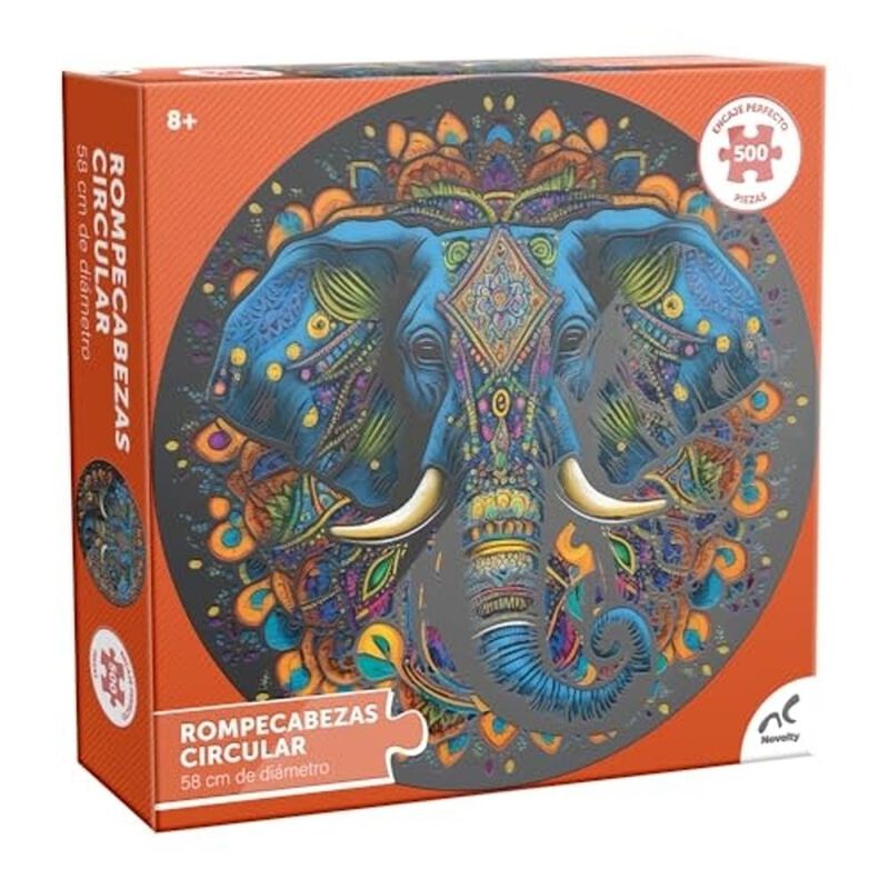 Rompecabezas Circular Barnizado Elefante 500 Pi... image number null