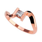 Anillo de Compromiso de 14K con Diamante de Laboratorio 0.20 CT F VS1 Talla 4.5 ORO ROSA 14K&ndash; / FJ756-20-14R-LG-45