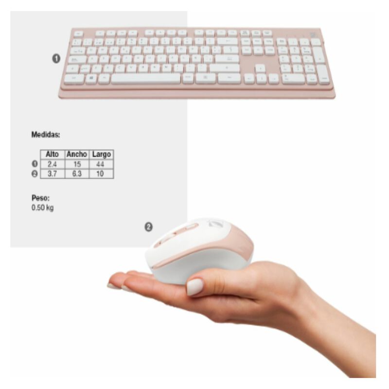 Kit de teclado y mouse para PC/Mac inal&aacute;mbrico ... image number null