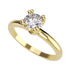 Anillo de Compromiso en Oro Amarillo 14K con Circonia -  Talla:7/ FJ748-14Y-CZ-7