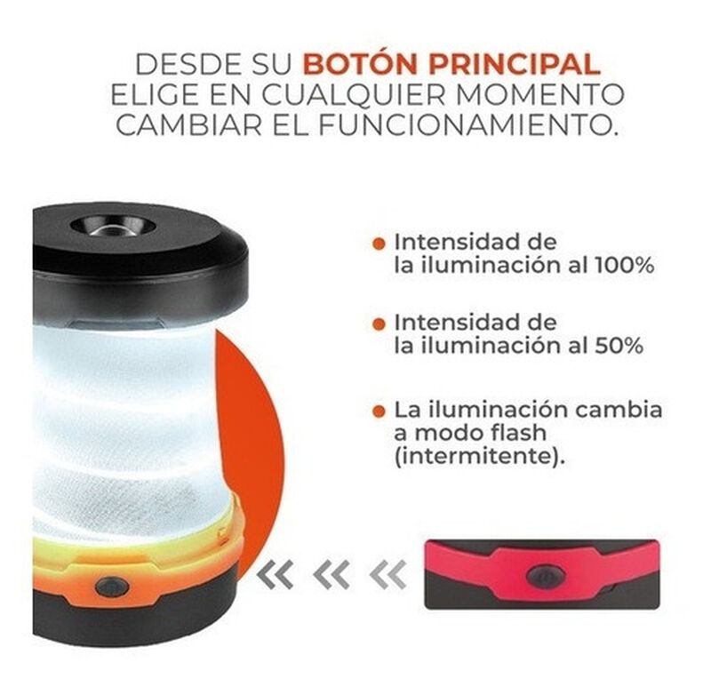 Lampara Solar Led Plegable 3w Bater&iacute;a Recargabl... image number null