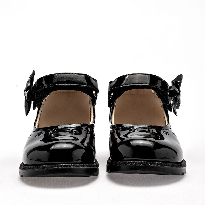 Coqueta Zapato Casual Para Ni&ntilde;a Negro Charol Co... image number null