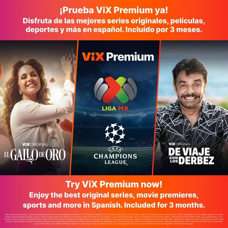 Streaming Stick Roku HD 3960RS con Vix image number null