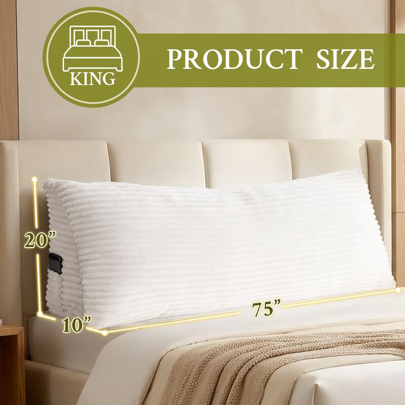 Almohada De Cabecera Zonamat King Blanco De Fra... image number null
