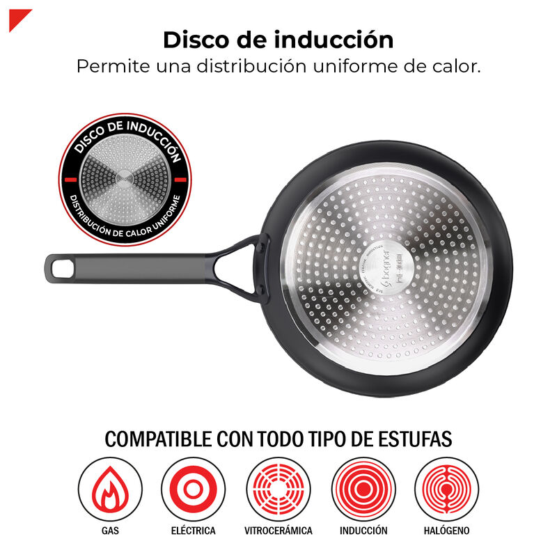 Sart&eacute;n De Aluminio Forjado 24cm Bogner BLACK PR... image number null