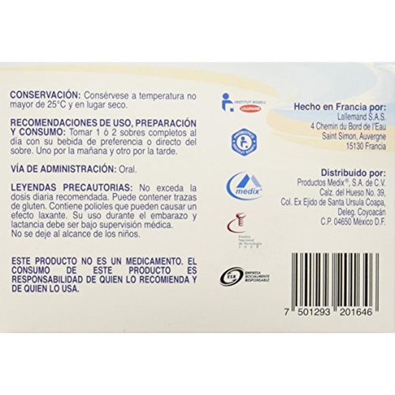 SENEX3 SUPLEMENTO ALIMENTICIO PROBI&Oacute;TICO 30 SOB... image number null