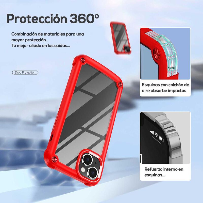 Funda TEKKU Shock Hardshell para iPhone 15 Roja... image number null
