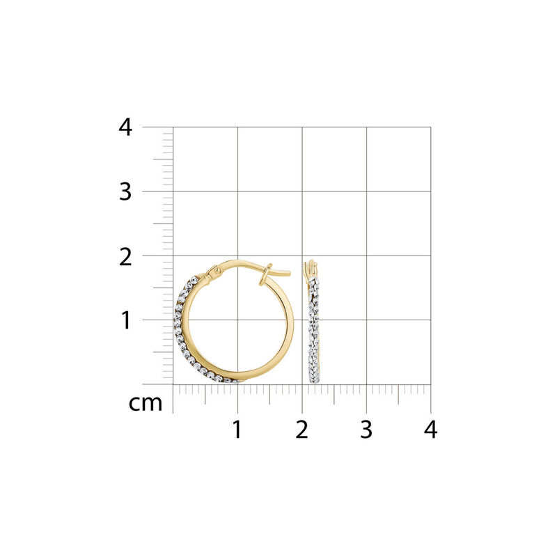 Arracadas 2Begold Amarillo Con  Zirconias (15Mm... image number null