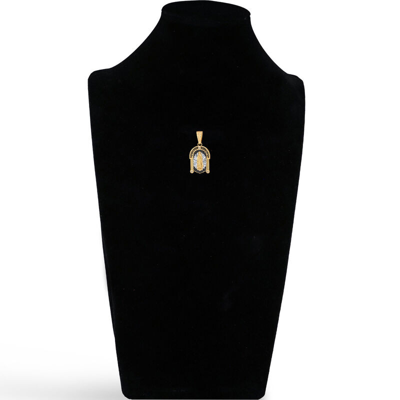 Medalla Virgen De Guadalupe Oro 14k Con Zirconi... image number null
