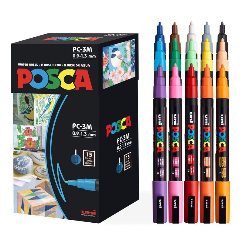 Paint Markers Posca, Juego De 15 Rotuladores Ac... image number null