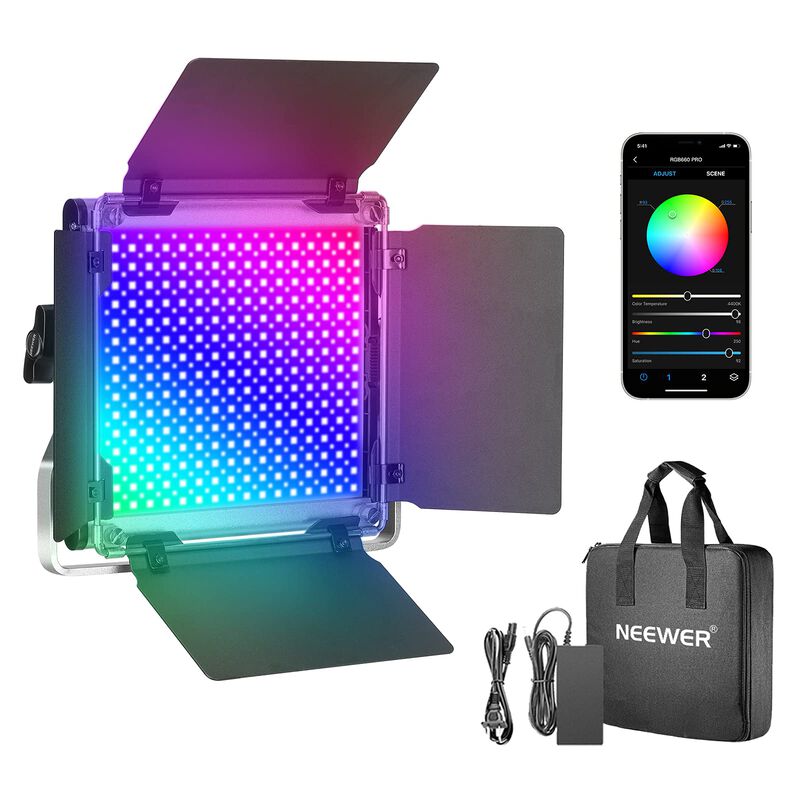 L&aacute;mpara Led De V&iacute;deo Neewer 660 Pro Rgb De 50 W... image number null