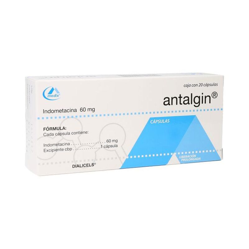 Antalgin 60mg caja con 20 c&aacute;psulas image number null