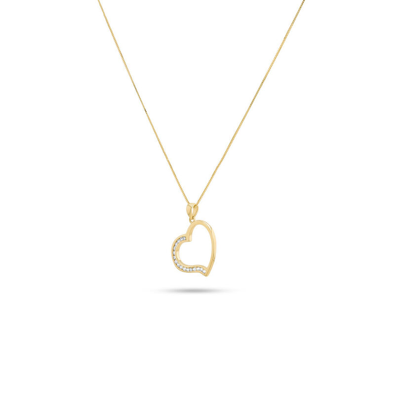 Dije De Corazon Oro Amarillo Con Cadena 10k Y C... image number null