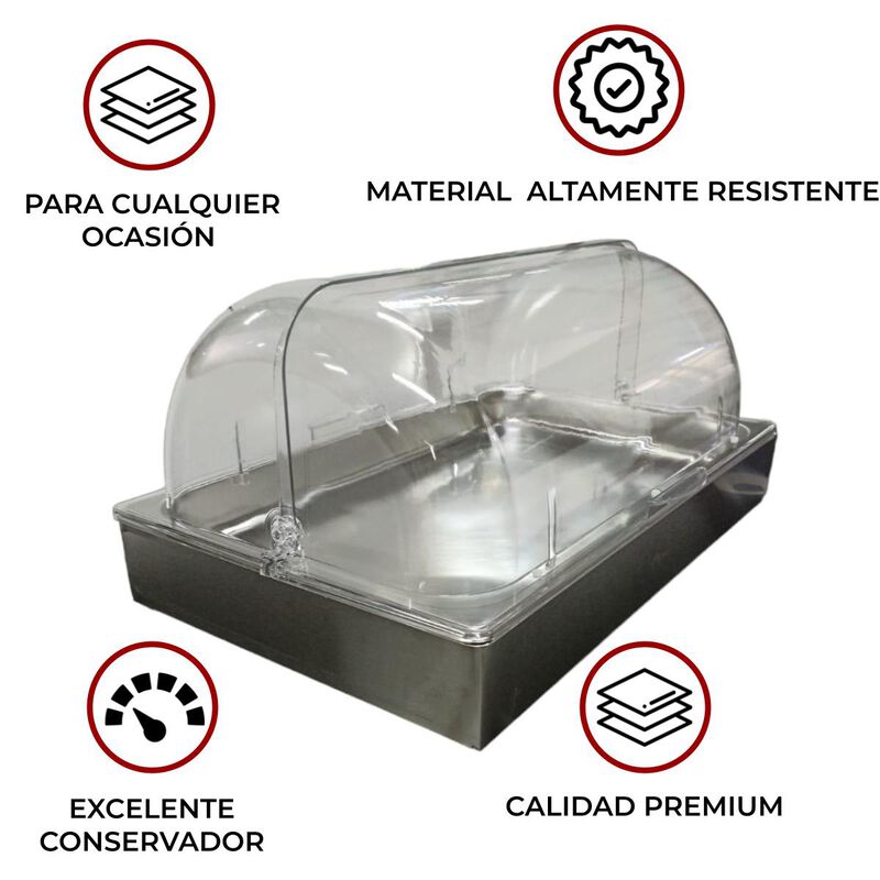 Panera Acero Inoxidable Y Policarbonato Resiste... image number null
