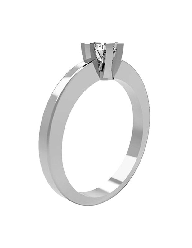 Anillo de Compromiso de 14K con Diamante de Lab... image number null